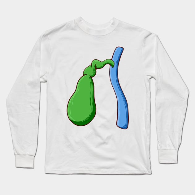 The gallbladder Long Sleeve T-Shirt by rikiumart21